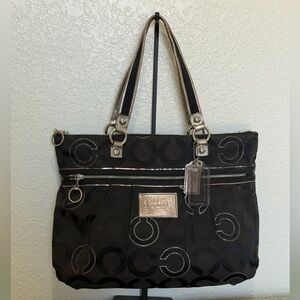 Coach Poppy black tote